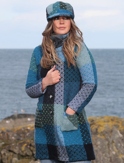Gemma Tweed Coat - Tara Blue 