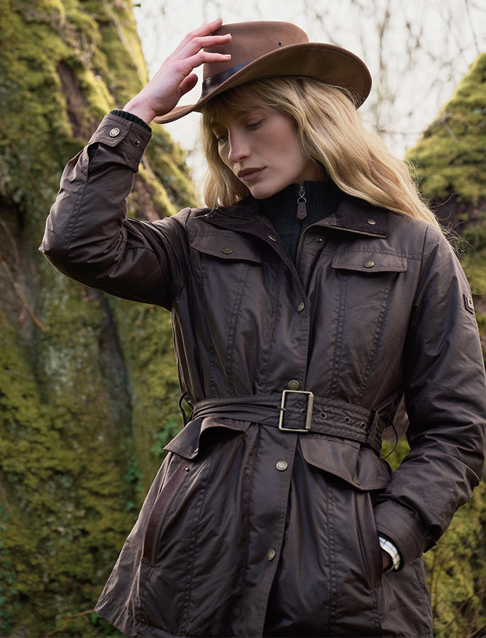 Gandon Belted Wax Cotton Jacket - Verdi Gris