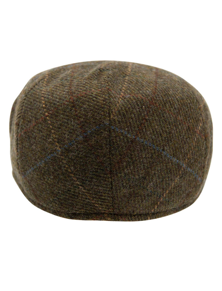Wool Box Check Flat Cap - Brown