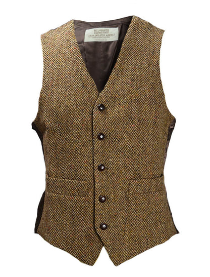 Donegal Tweed Waistcoat - Brown