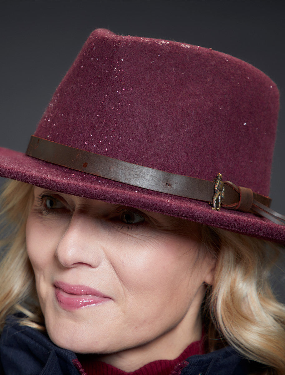 Boston Jack Felt Hat - Deep Burgundy 