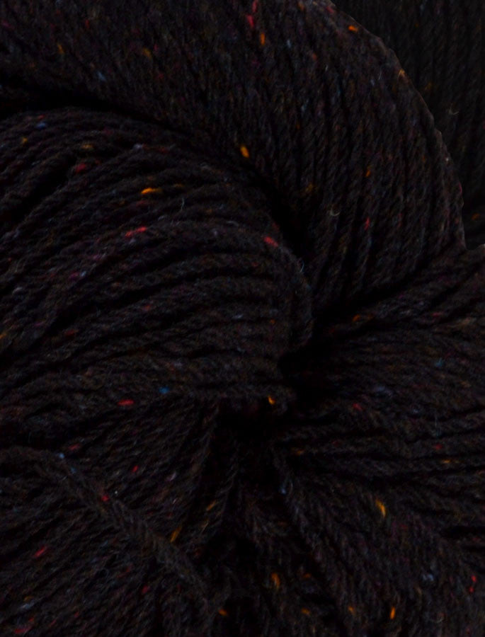 Aran Wool Knitting Hanks - Black Tweed