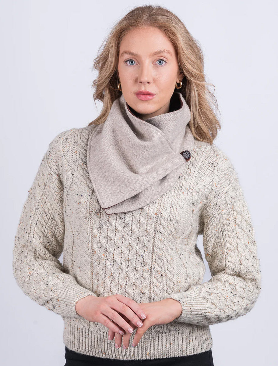 Luxurious Wool Tweed Snood - Alpaca