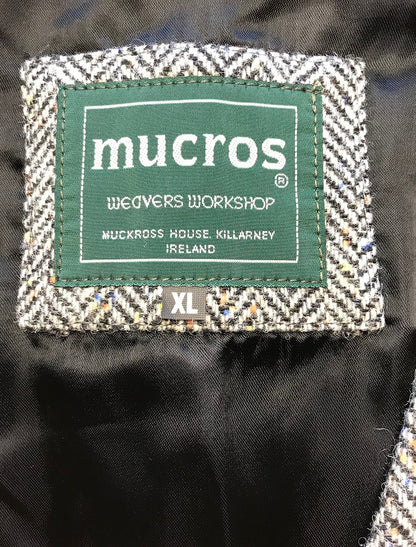 Irish Tweed Herringbone Waistcoat - Grey -Label