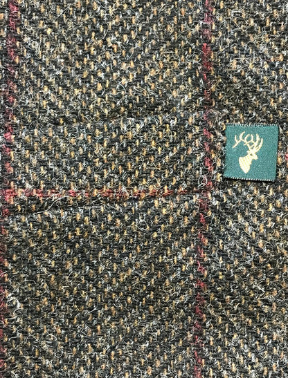 Irish Tweed Herringbone Waistcoat - Brown &amp; Red