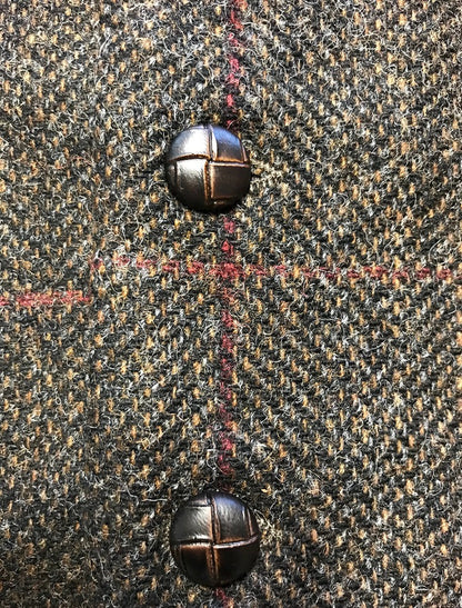 Irish Tweed Herringbone Waistcoat - Brown &amp; Red