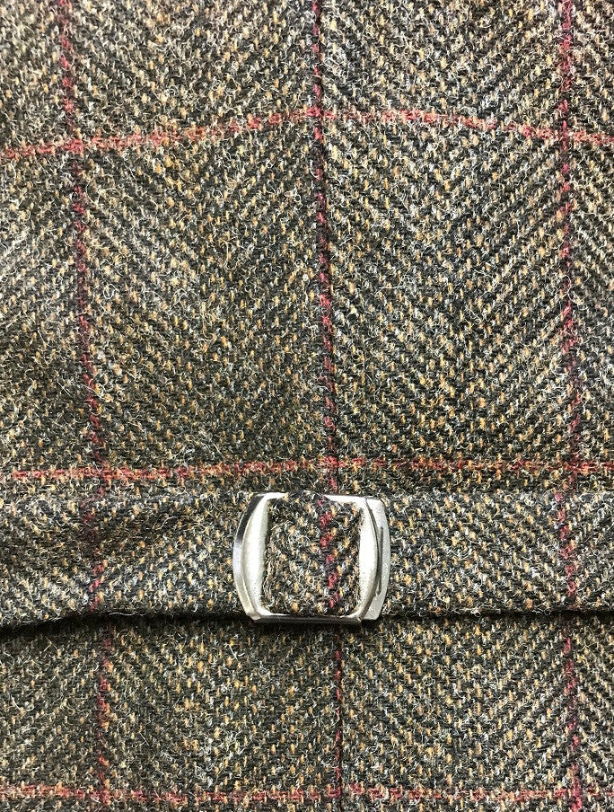 Irish Tweed Herringbone Waistcoat - Brown &amp; Red