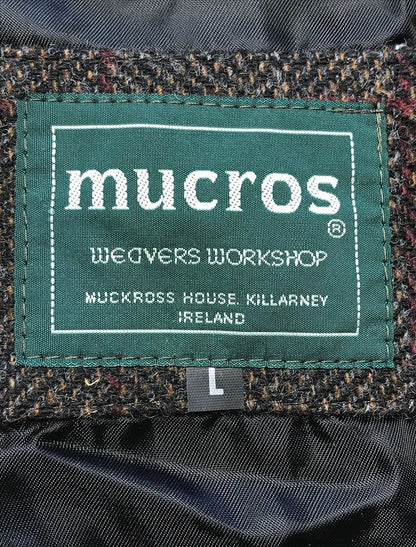 Irish Tweed Herringbone Waistcoat - Brown &amp; Red