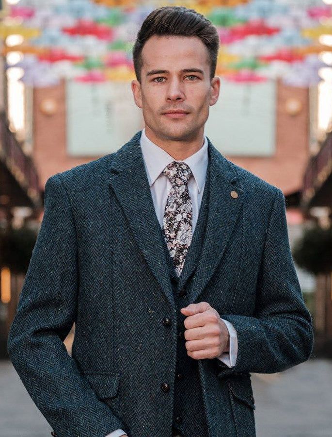 Kavanagh Blue Tweed Classic Fit Jacket 