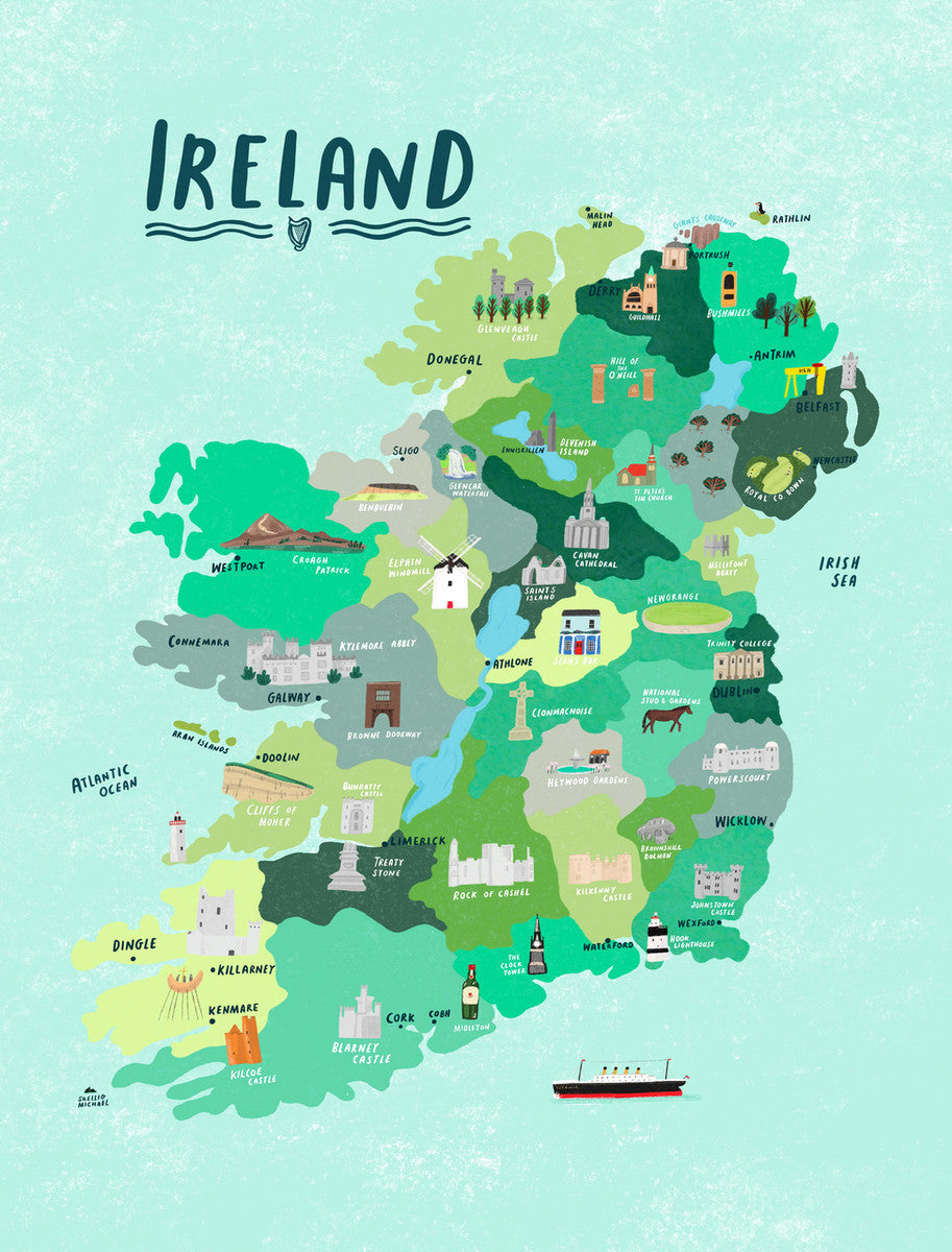 Tea Towel Cotton - Ireland