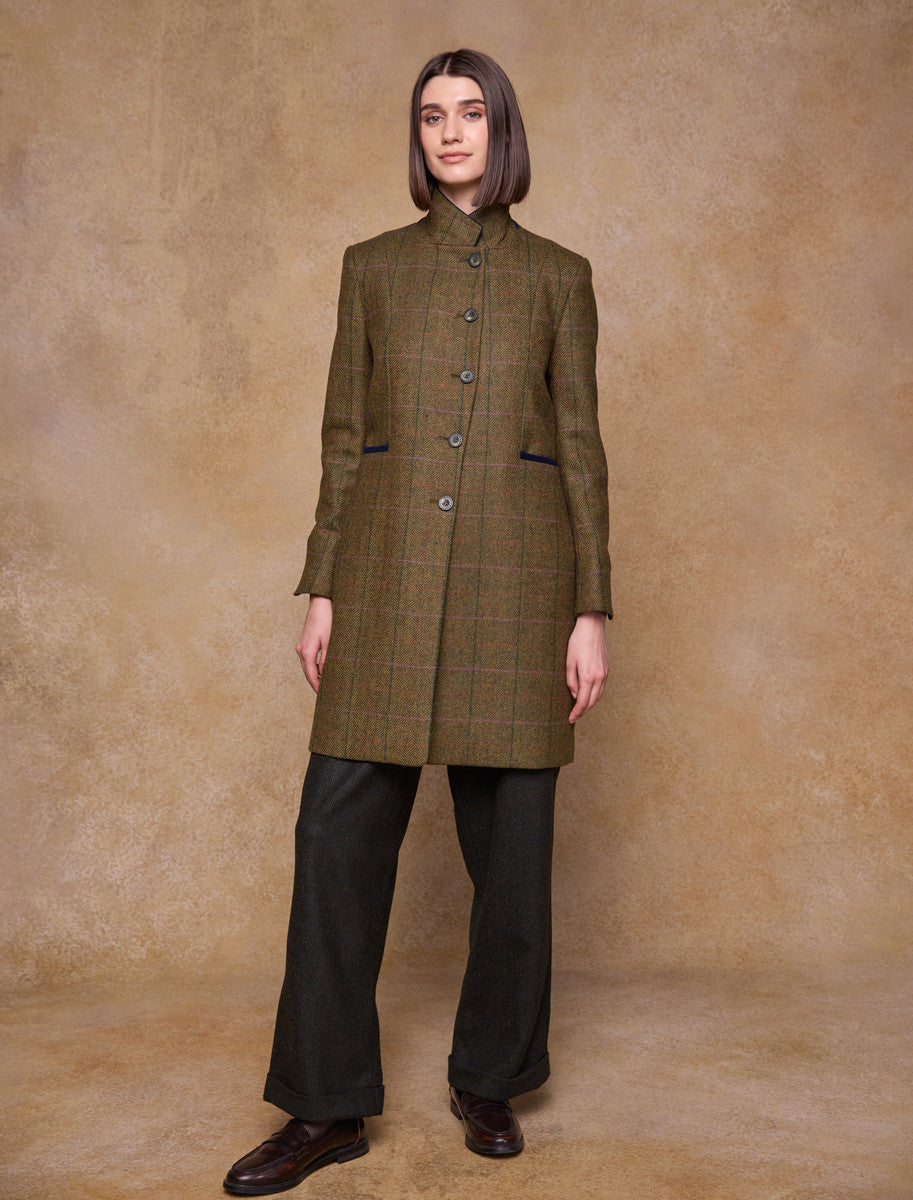 Isabella Tweed Coat - Woodland