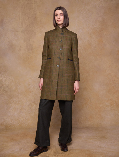 Isabella Tweed Coat - Woodland