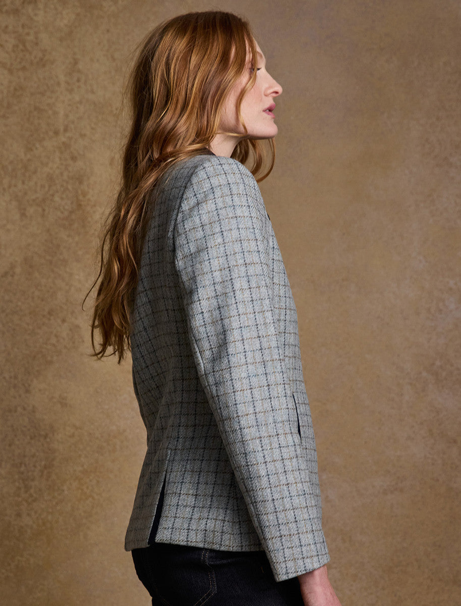 Nicole Tweed Blazer – Jade Check 