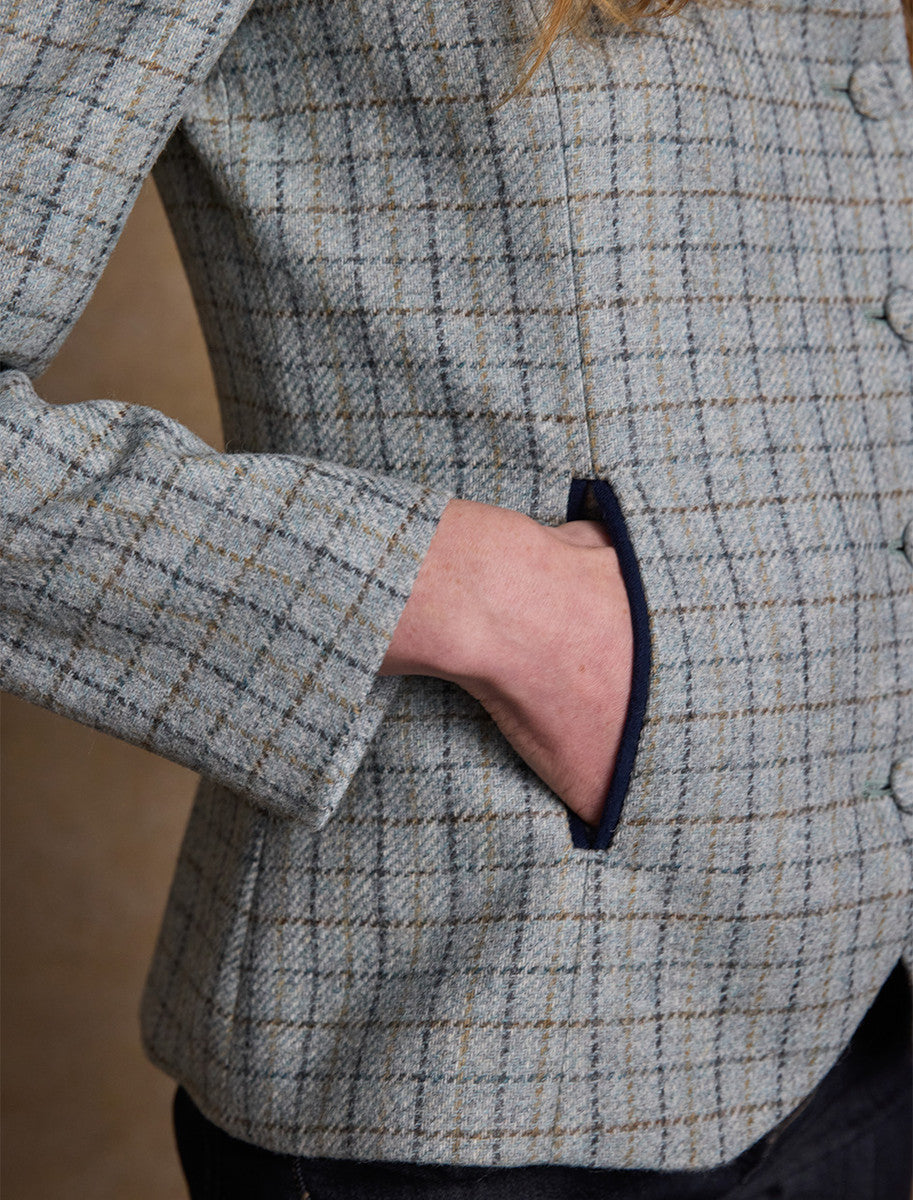 Nicole Tweed Blazer – Jade Check 
