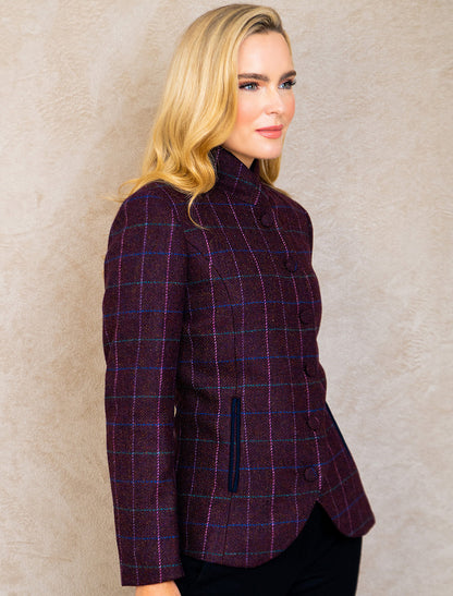 Niamh Tweed Blazer – Winter Berry  