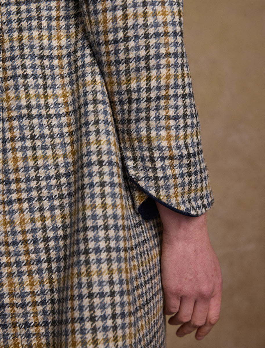 Isabella Tweed Coat - Saffron Cobalt Blue 