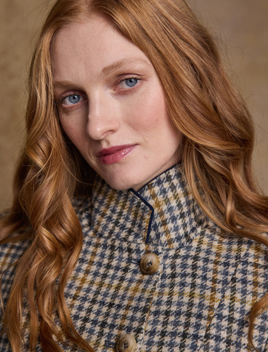 Sasha Tweed Blazer - Saffron Cobalt Blue 