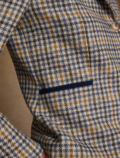 Sasha Tweed Blazer - Saffron Cobalt Blue 