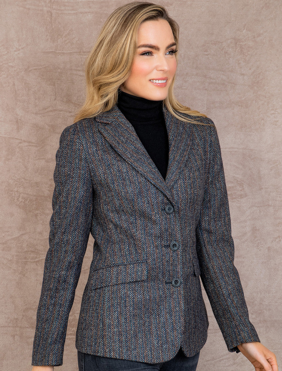 Tara Tweed Hacking Jacket - Blue Moon 