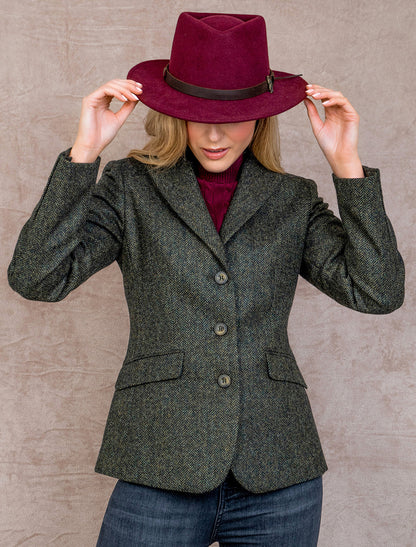 Tara Tweed Hacking Jacket - Green Fields 