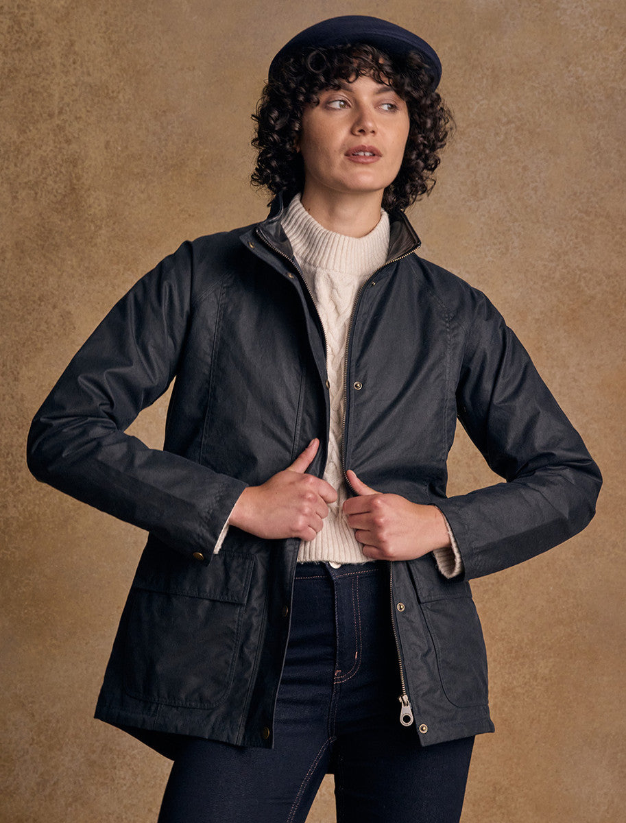 Sally Ladies Waterproof Jacket - Navy 