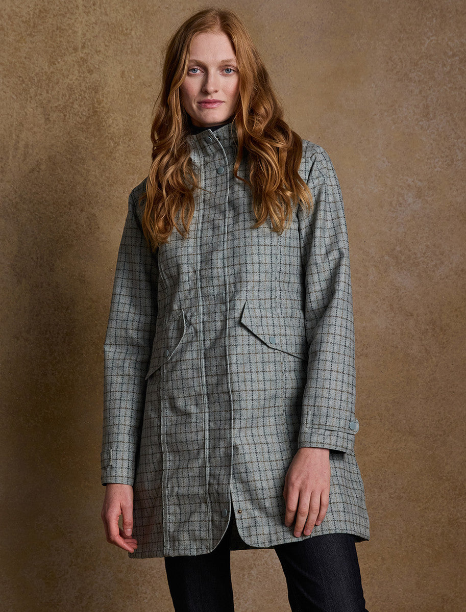 Sophia Waterproof Coat - Jade Check