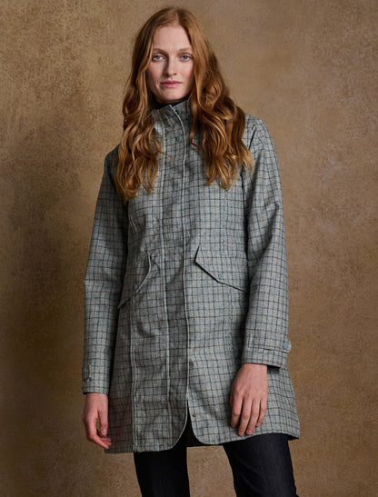 Sophia Waterproof Coat - Jade Check
