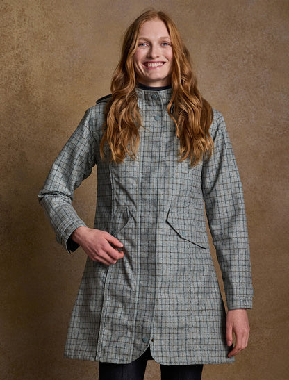 Sophia Waterproof Coat - Jade Check
