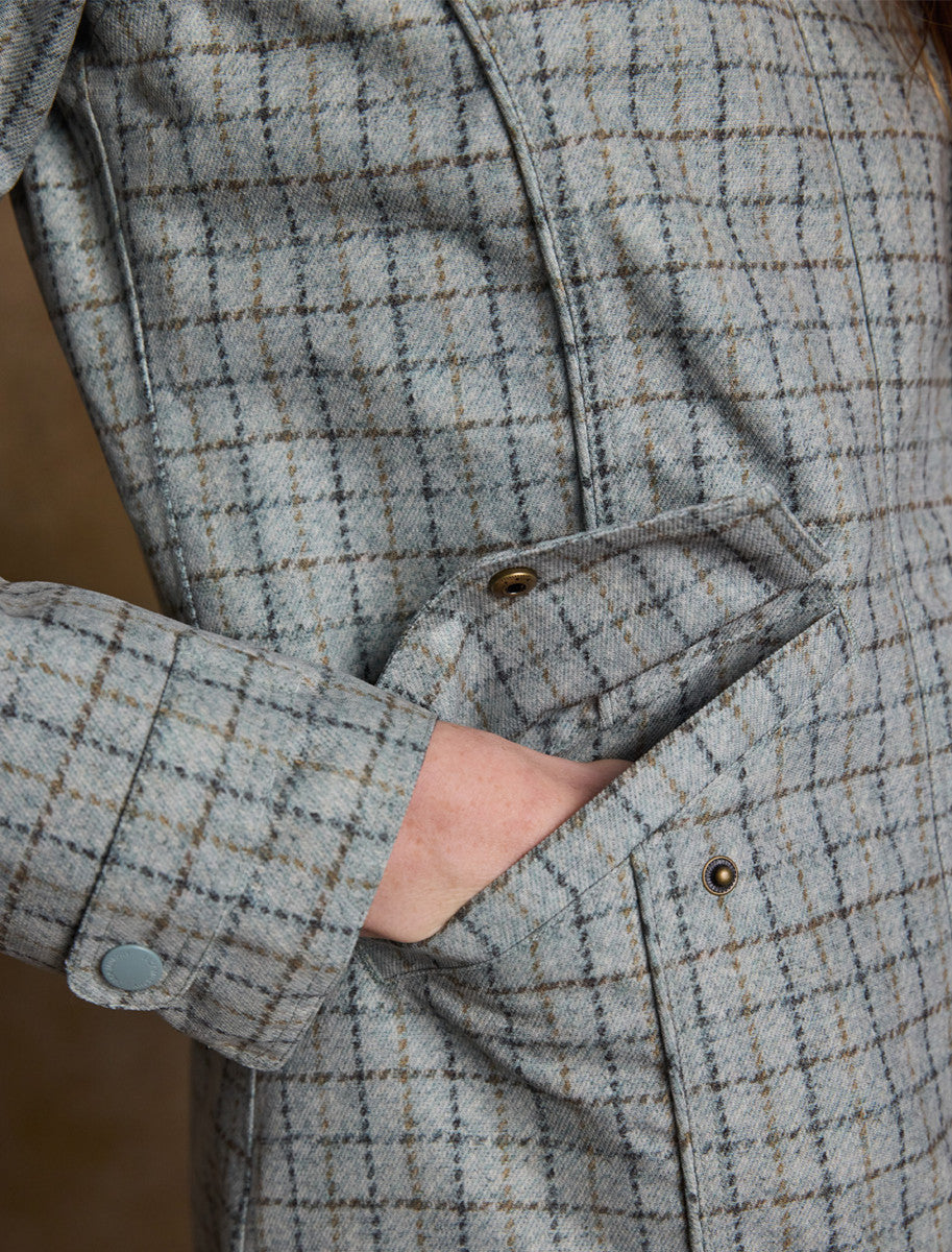 Sophia Waterproof Coat - Jade Check