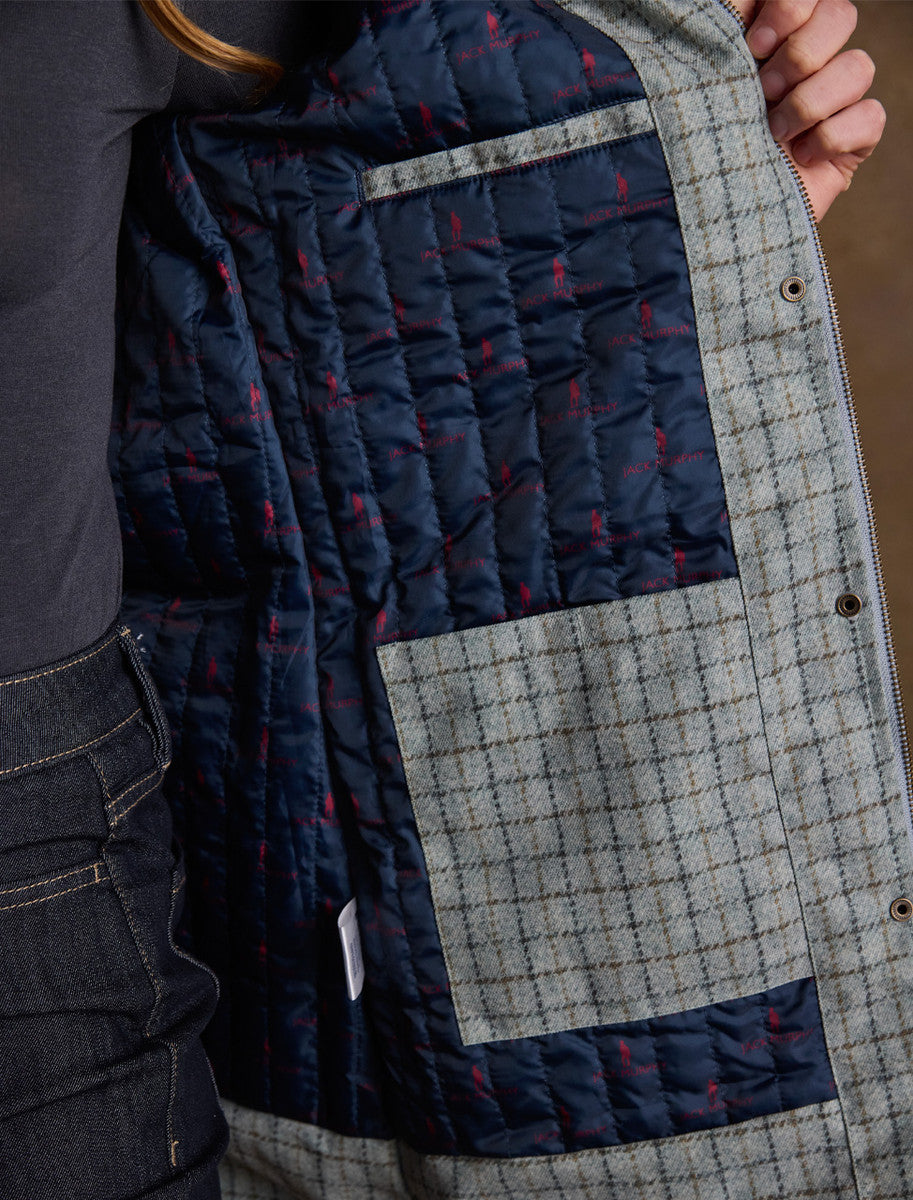 Sophia Waterproof Coat - Jade Check