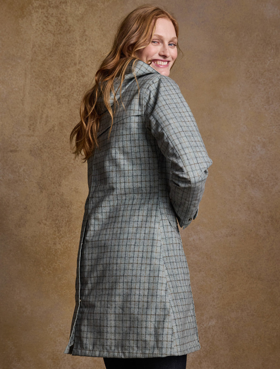 Sophia Waterproof Coat - Jade Check