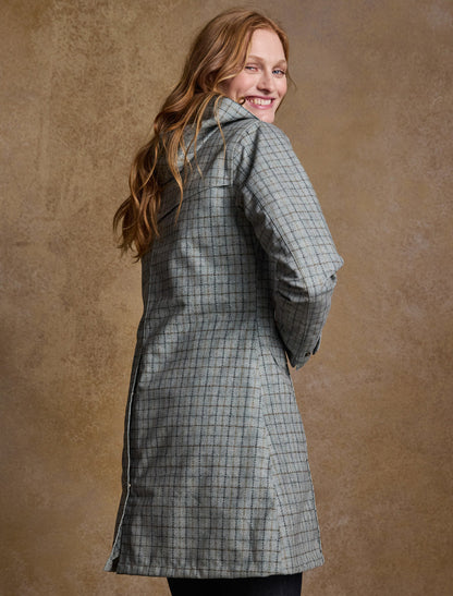 Sophia Waterproof Coat - Jade Check