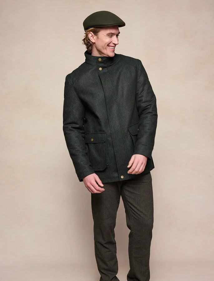 Seamus Tweed Jacket - Green Herringbone