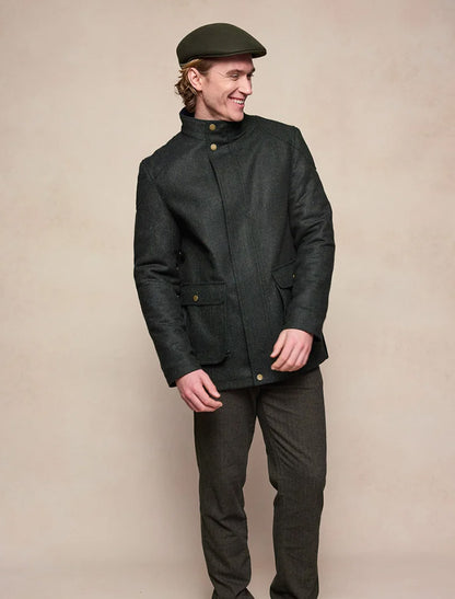 Seamus Tweed Jacket - Green Herringbone