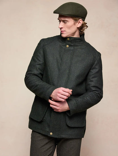 Seamus Tweed Jacket - Green Herringbone