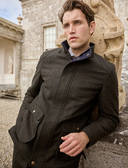 Seamus Tweed Jacket - Green Herringbone