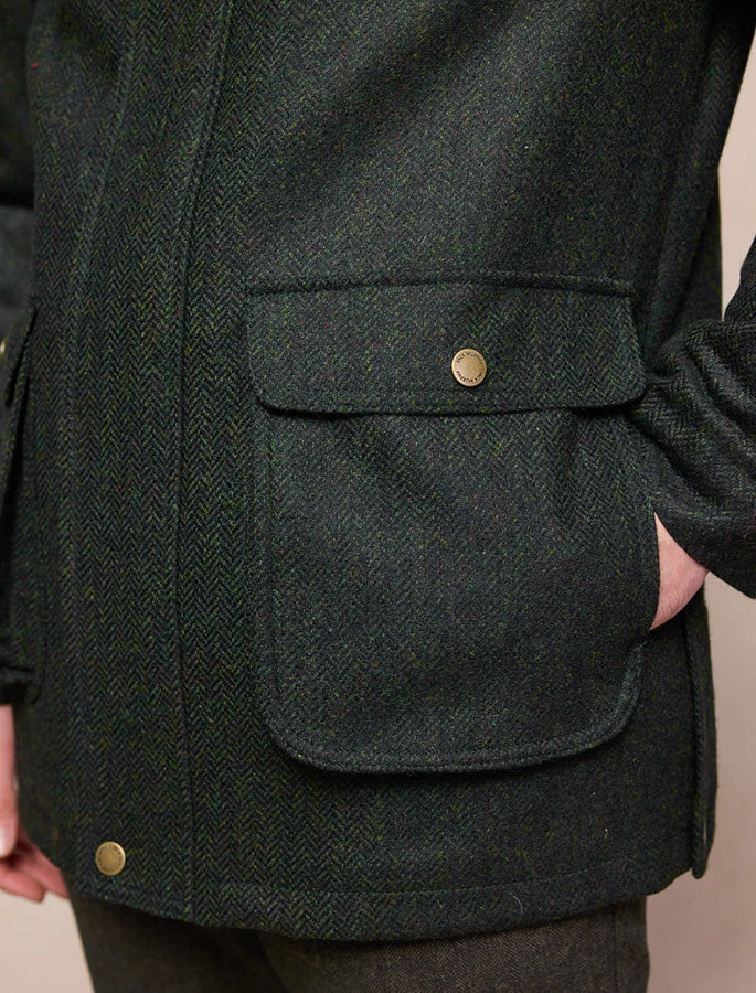Seamus Tweed Jacket - Green Herringbone