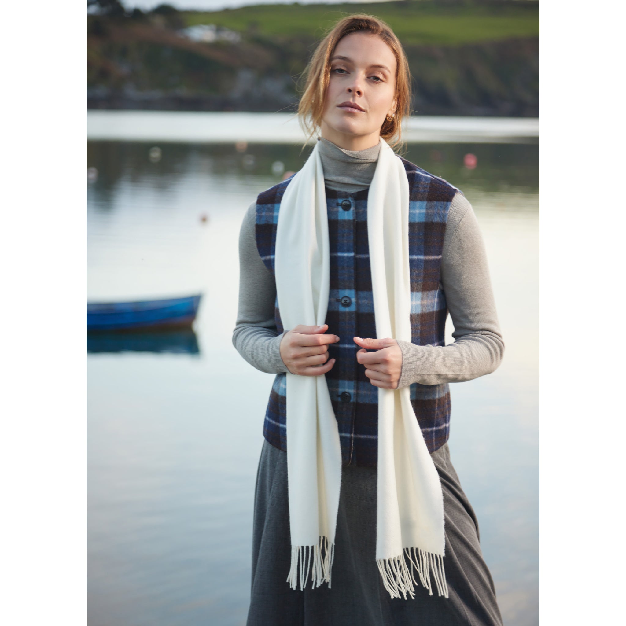 Fine Merino Scarf - Royal Blue | John Hanly & Co. – Weavers of Ireland