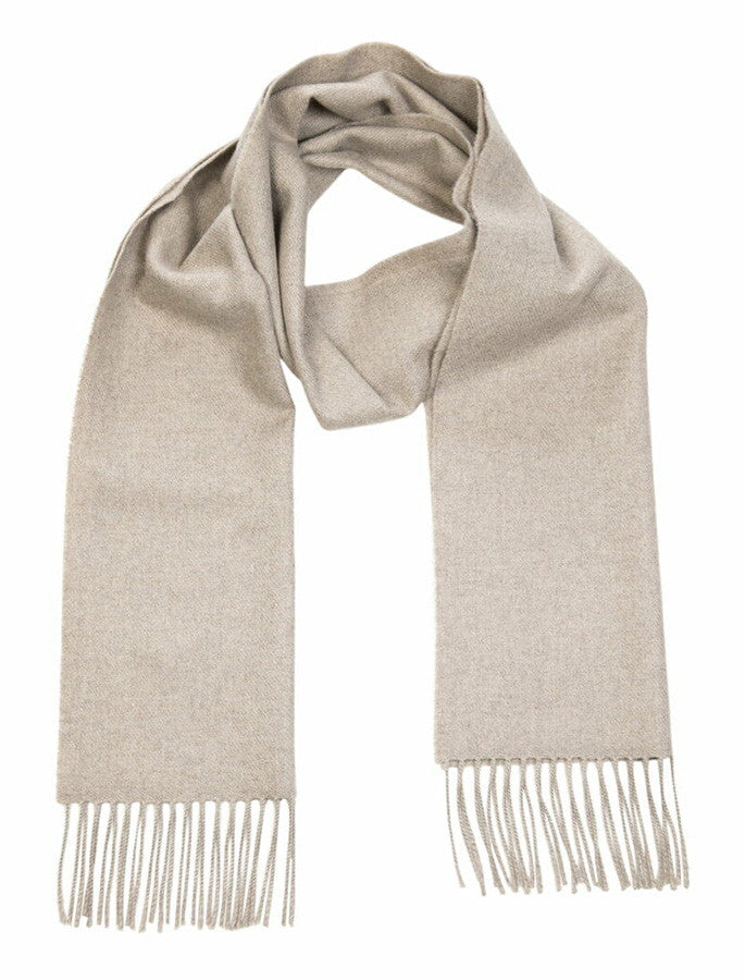 Merino Scarf - Oatmeal &amp; Natural White
