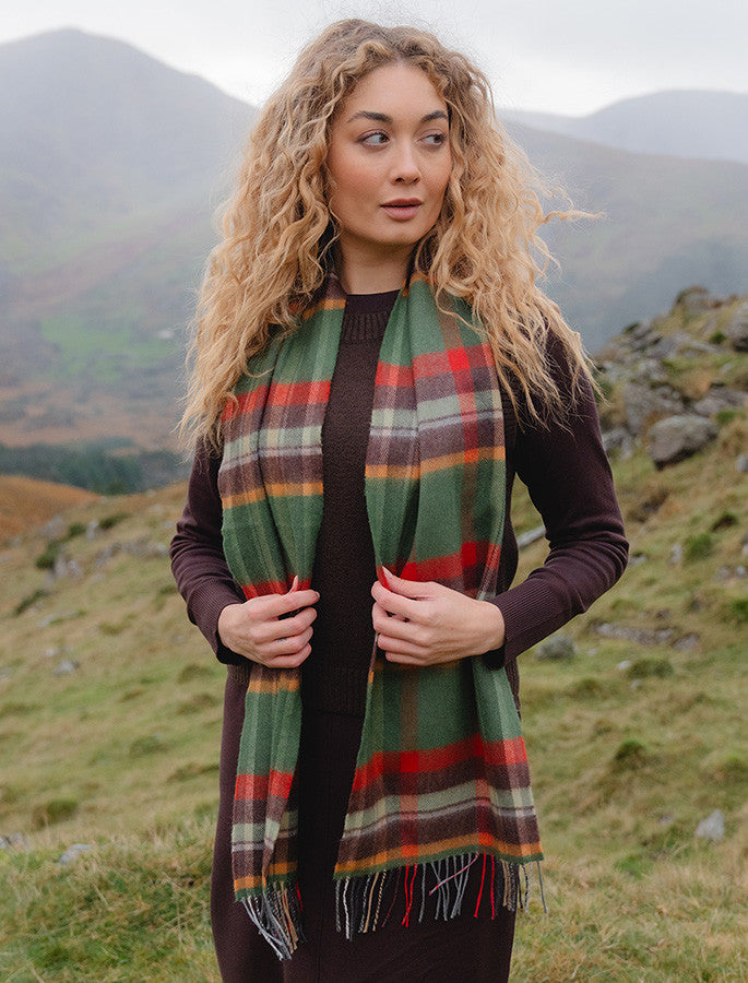 Fine Merino Plaid Scarf