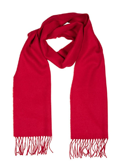 Merino Luxury Wool Scarf - Red 