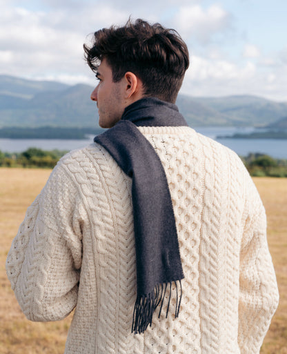 Fine Merino Scarf - Charcoal
