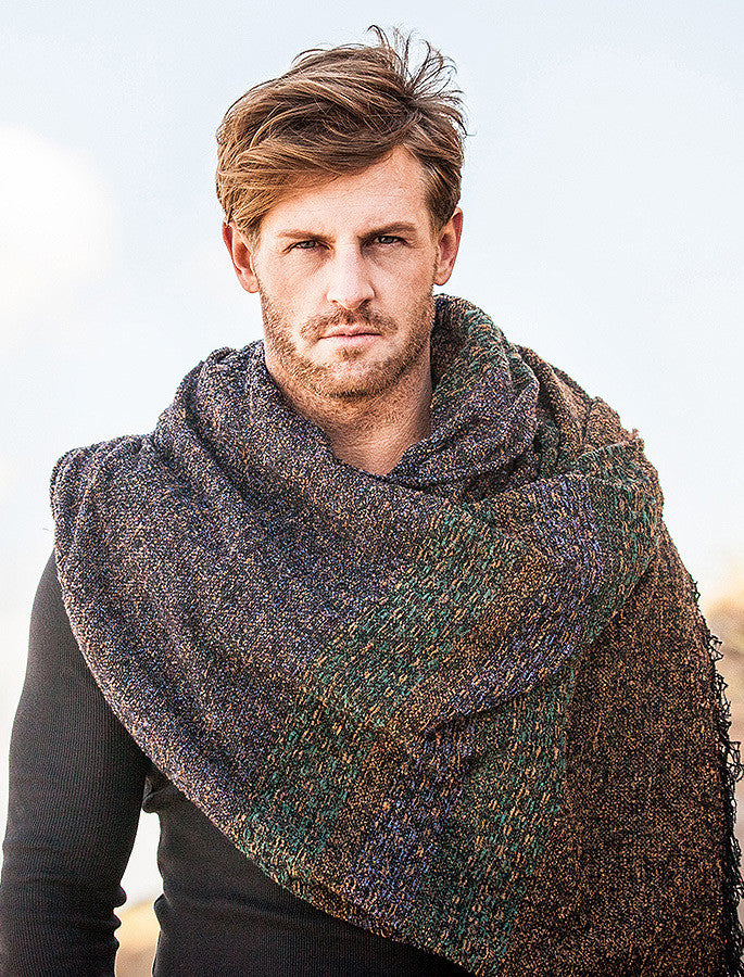Lambswool Celtic Ruana Wrap - Turf 
