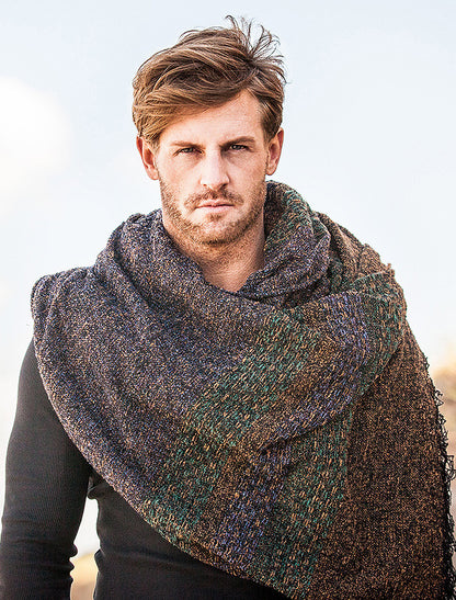 Lambswool Celtic Ruana Wrap - Turf 