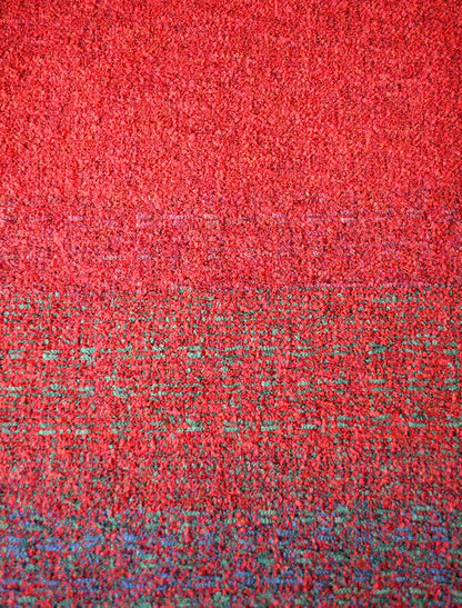 Lambswool Celtic Ruana Wrap - Rich Red