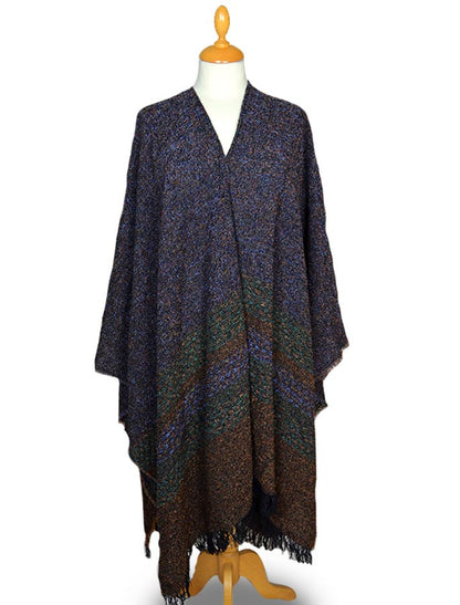 Lambswool Celtic Ruana Wrap - Turf