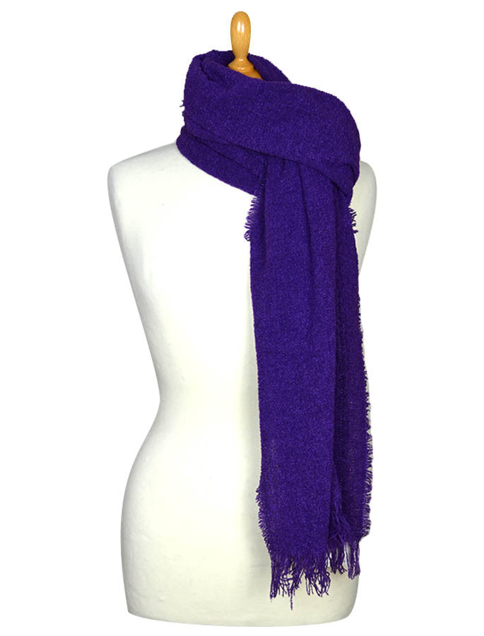 Fine Lambswool Celtic Stole - Royal Purple