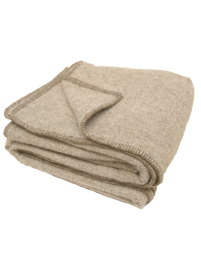 Killarney Irish Wool Blanket - Fawn