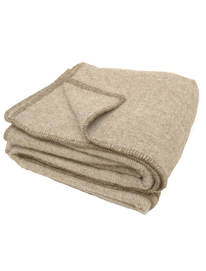 Killarney Irish Wool Blanket - Fawn