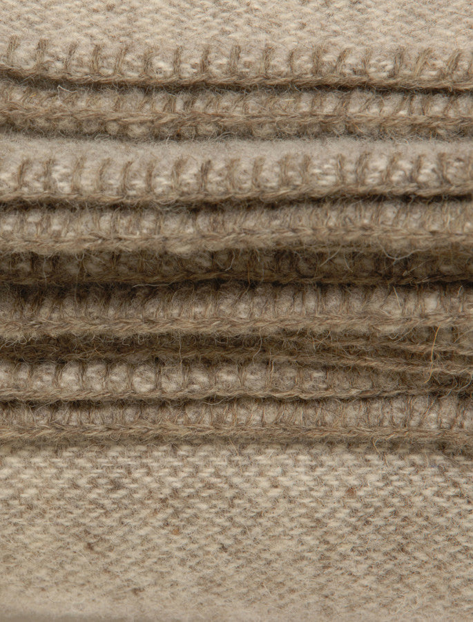 Killarney Irish Wool Blanket - Fawn